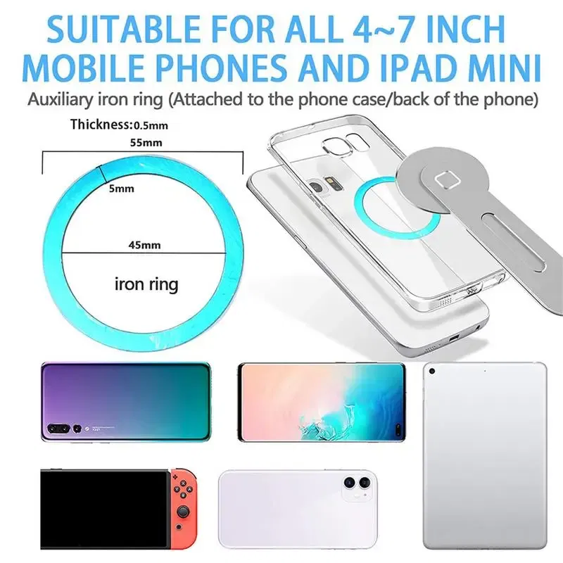 Color: ocean blue, Ships From: CHINA - Laptop Phone Holder Magnetic Mobile Phone Stands Foldable Computer Expansion Bracket Slim Portable Monitor Side Mount For Office