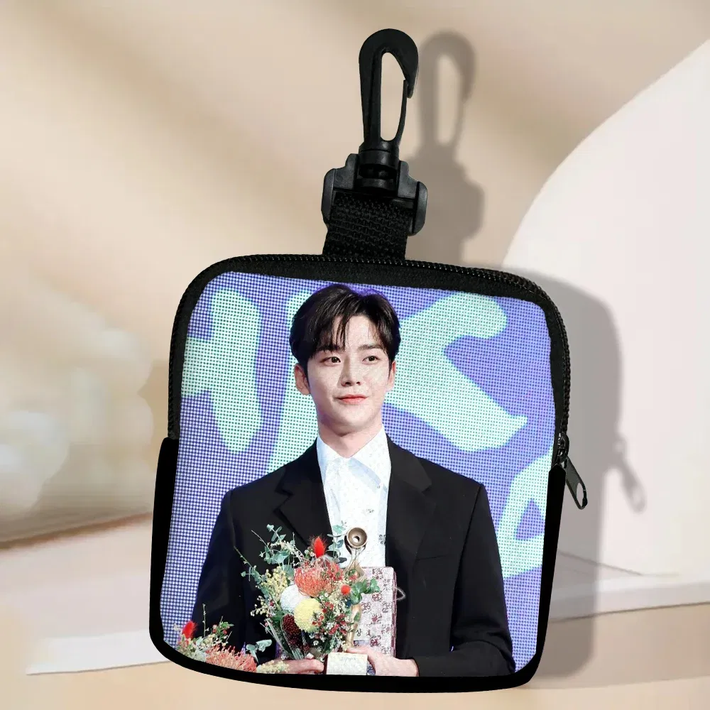 Color: light yellow - SF9 Rowoon Zipper Coin Purse Women's Simple Handbag Card Package Coin Bag  Purse Key Earphone Pouch 3.3