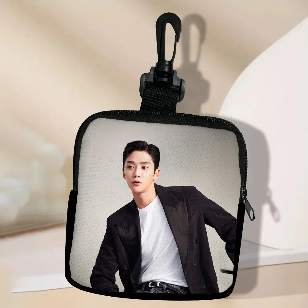 Color: light yellow - SF9 Rowoon Zipper Coin Purse Women's Simple Handbag Card Package Coin Bag  Purse Key Earphone Pouch 3.3