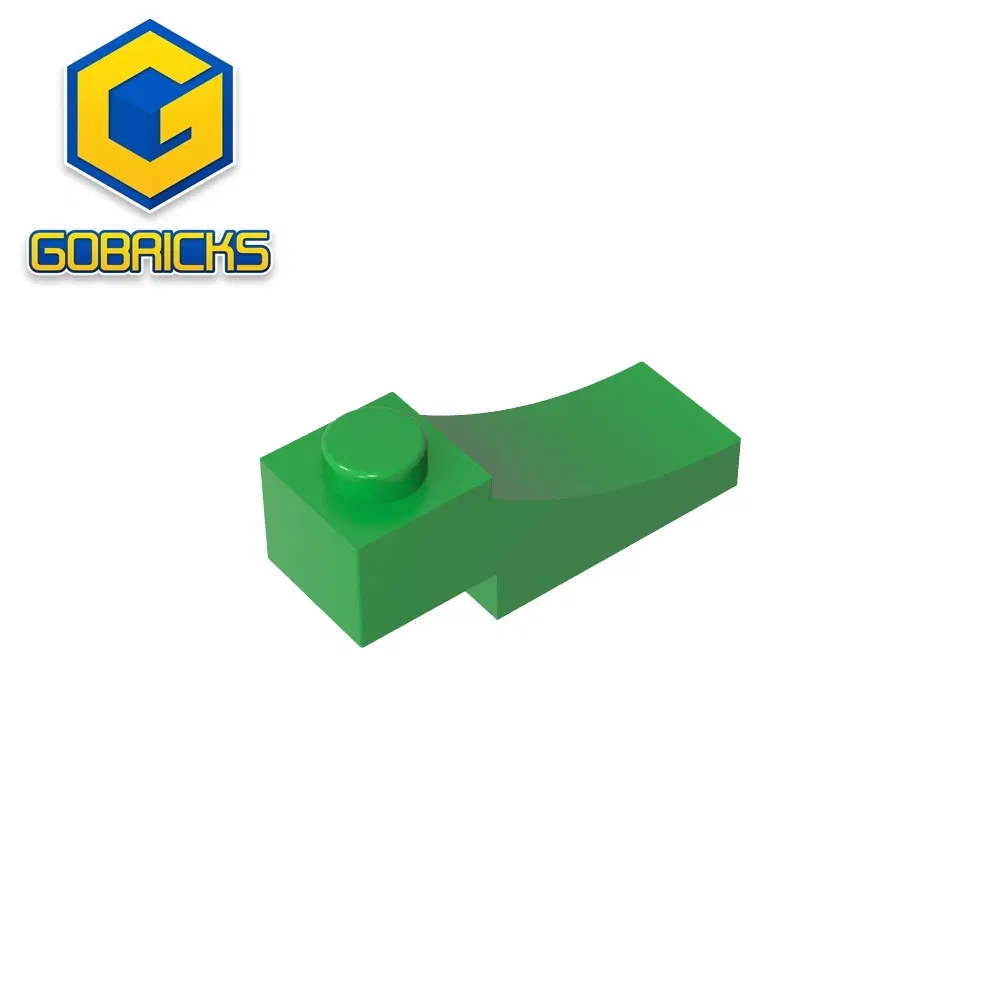 Color: VIOLET/?«?—?…° - Gobricks GDS-2183 Brick Curved 3 x 1 with 2/3 Inverted Cutout compatible with lego 70681 Assembles Building Blocks