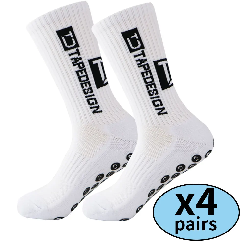 Color: Neon - 4 pairs of new non slip football socks, basketball socks, yoga socks, sports socks, outdoor sports socks