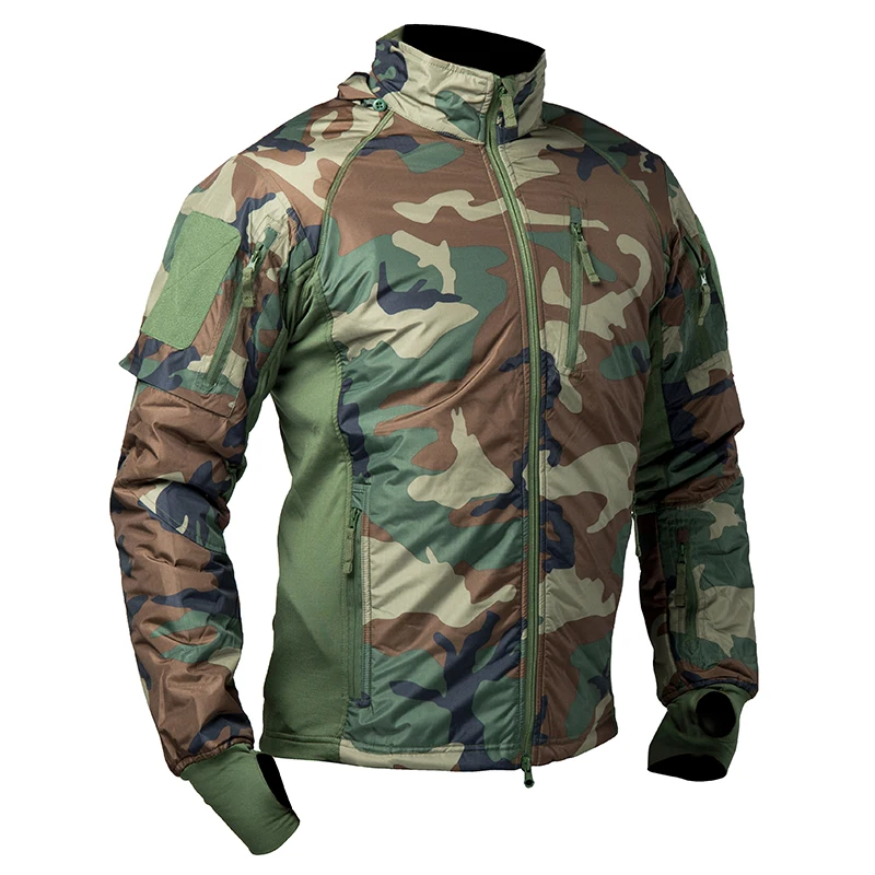 Color: Brown, Size: L - Mege Men's Tactical Jacket Coat Fleece Parka Outdoor Outwear Lightweight Gear