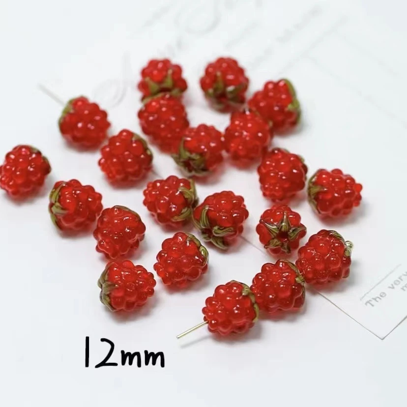 Color: Yellow, Ships From: CHINA, Item Diameter: 12mm - DIY Mini Czech Glass Grape Beads Raspberry Pendant Accessory Bead
