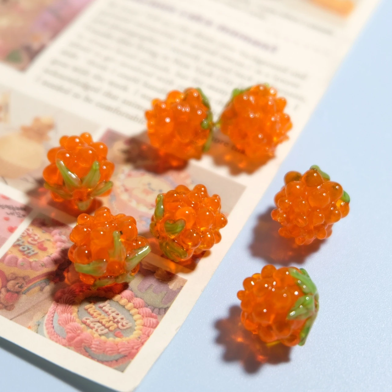 Color: Yellow, Ships From: CHINA, Item Diameter: 12mm - DIY Mini Czech Glass Grape Beads Raspberry Pendant Accessory Bead