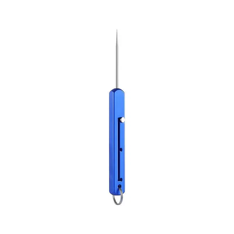 Color: Blue - Rectangular Telescopic Integrated Toothpick And Tooth Picking Tool, Multifunctional Single Head Fruit Pick Toothpick