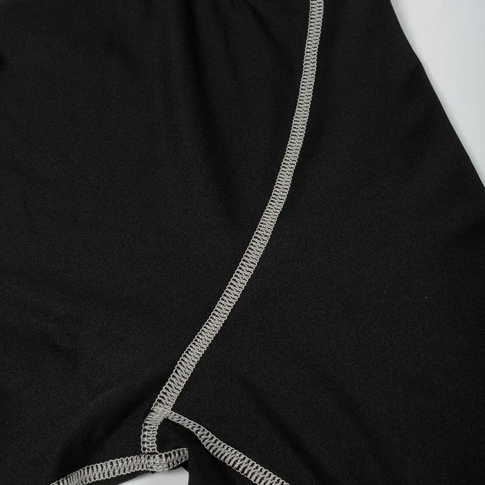 Color: black, Size: L - Men's Quick Dry Running T-shirt Workout Compression Shirt Turtleneck Long Sleeve Rash Guard Gym Base Layer Athletic Undershirt