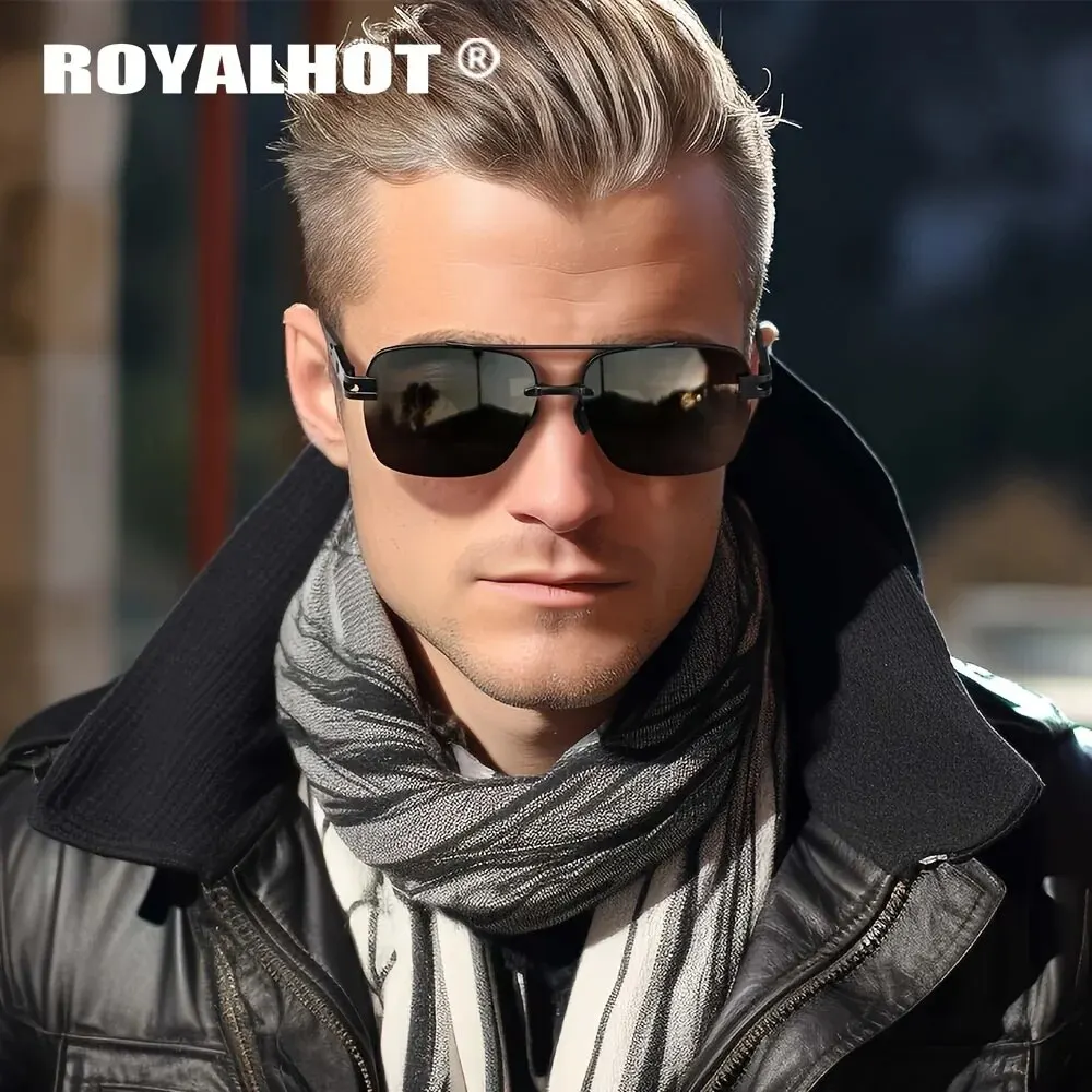 Lenses Color: WHITE - RoyalHot Unisex Polarized Classic Metal Oval Border Sunglasses Driving Sun Glasses,rh004