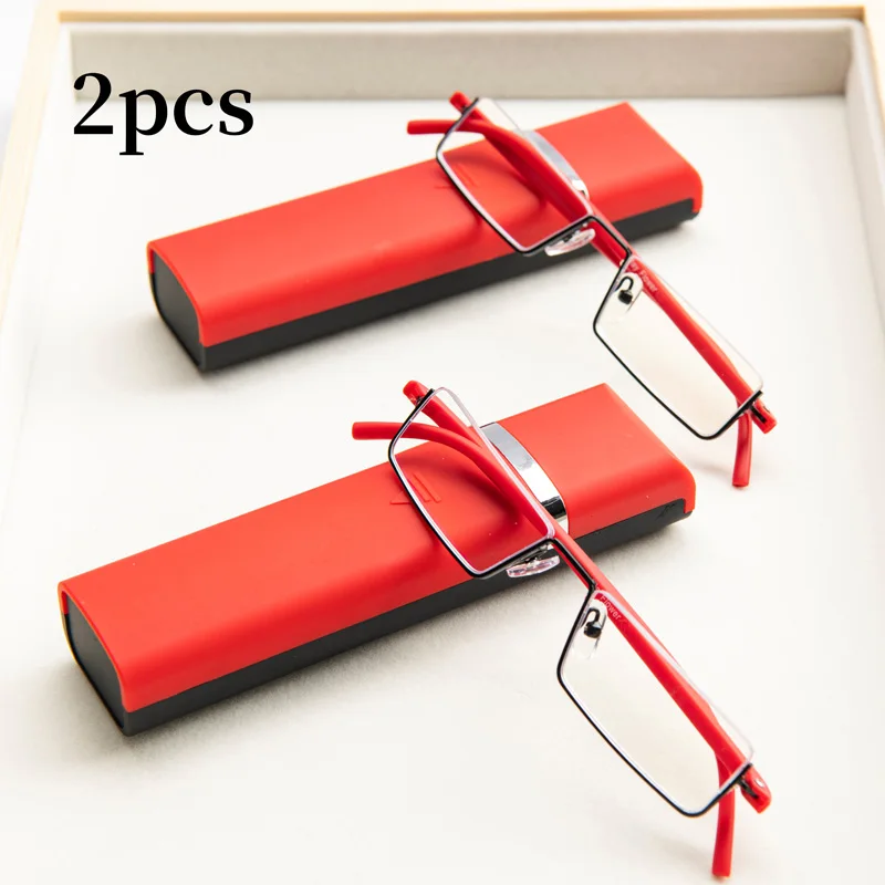 Frame Color: GRAY, Eye Prescription: +200 - 2Pcs Suit Anti-blue Light Reading Glasses Ultralight TR90 Sport Presbyopia Eyeglasses Women Men Far Sight Eyewaer With Case +1.2