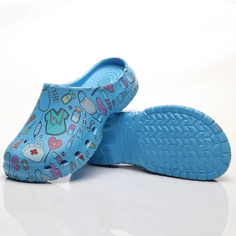 Color: Burgandy, Shoe Size: 35-36 - Non-slip Nurse Clogs Hospital Doctor Surgical Slippers Women EVA Medical Shoes Dental Nursing Clogs SPA Beauty Salon Shoes Y07