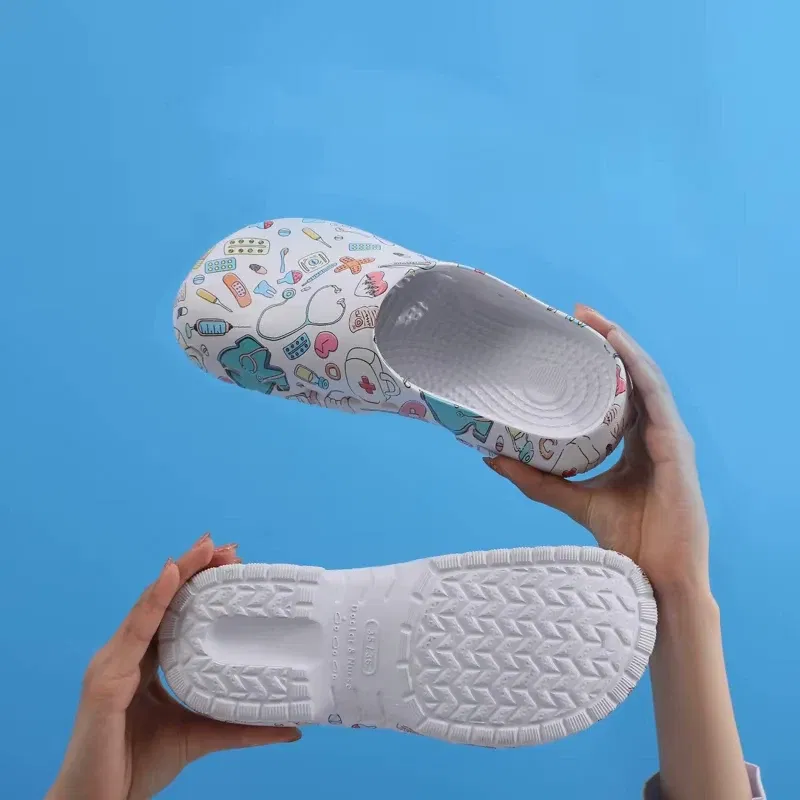 Color: Burgandy, Shoe Size: 35-36 - Non-slip Nurse Clogs Hospital Doctor Surgical Slippers Women EVA Medical Shoes Dental Nursing Clogs SPA Beauty Salon Shoes Y07