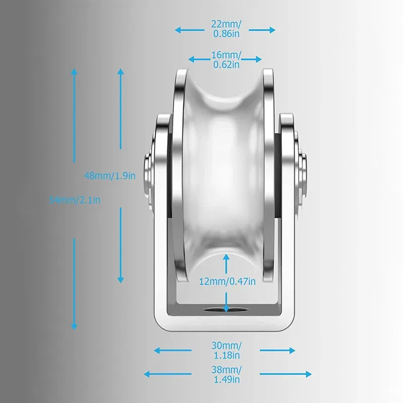 Ships From: CHINA, Type: Triple-Wheel - Wheel Pulley 304 Stainless Steel Heavy Duty Track Wheel Rigid Caster Sliding Gate Roller Wheel Detachable Duplex Bearing