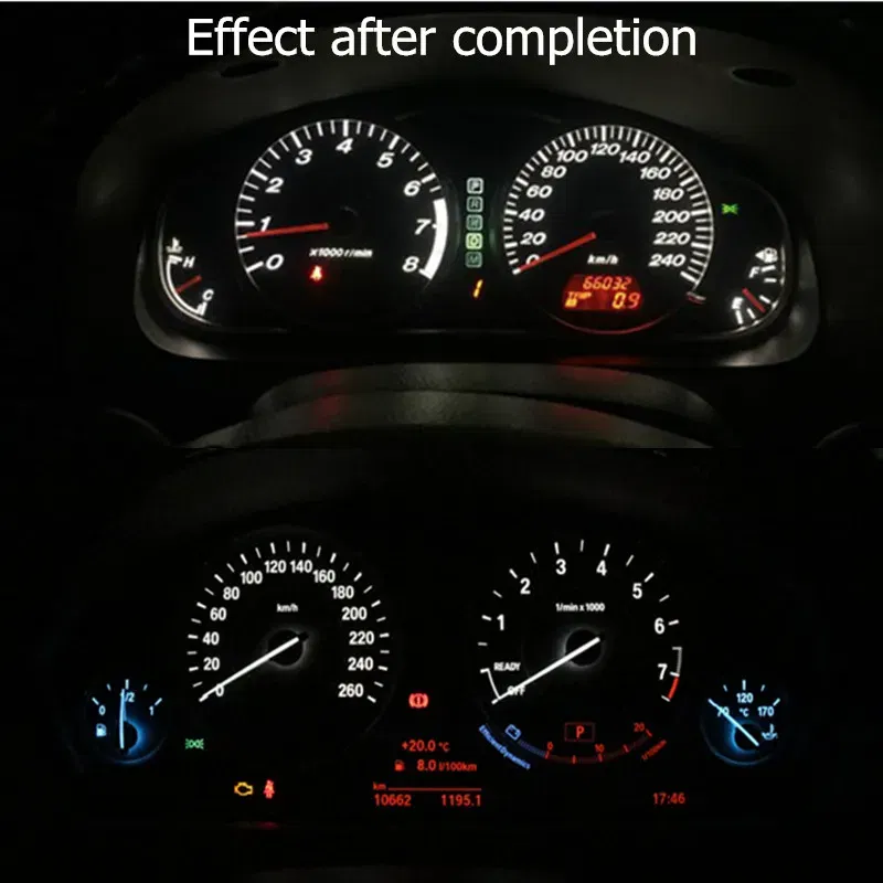 Emitting Color: DEEP BLUE, Color Temperature: 4300K - 100pcsLED 3528 SMD Car Cluster Gauges Dashboard White Ice Blue Red Pink Green Red Instruments Panel Light Neo Wedge Bulbs