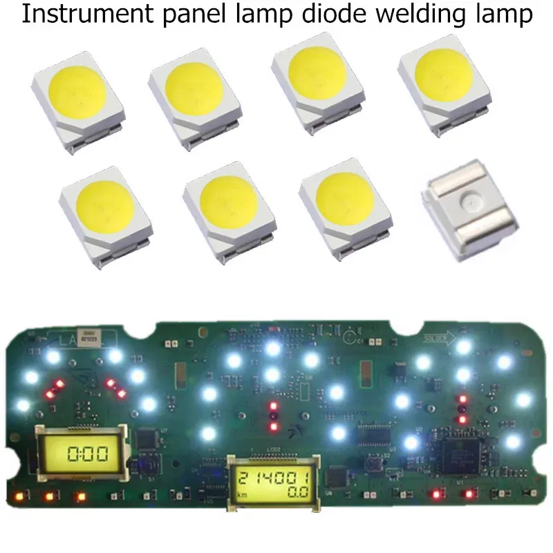 Emitting Color: DEEP BLUE, Color Temperature: 4300K - 100pcsLED 3528 SMD Car Cluster Gauges Dashboard White Ice Blue Red Pink Green Red Instruments Panel Light Neo Wedge Bulbs