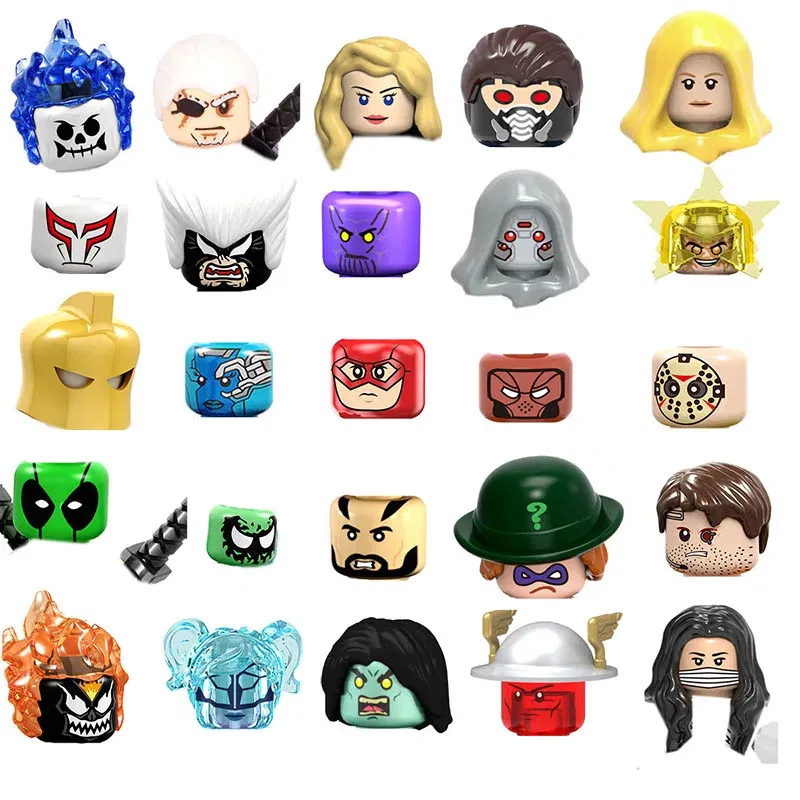 Color: WHITE - New MOC Heros Series Movie Evil Villain Characters Building Blocks Action Toy Figures Assemble Bricks Toys Kid Gifts