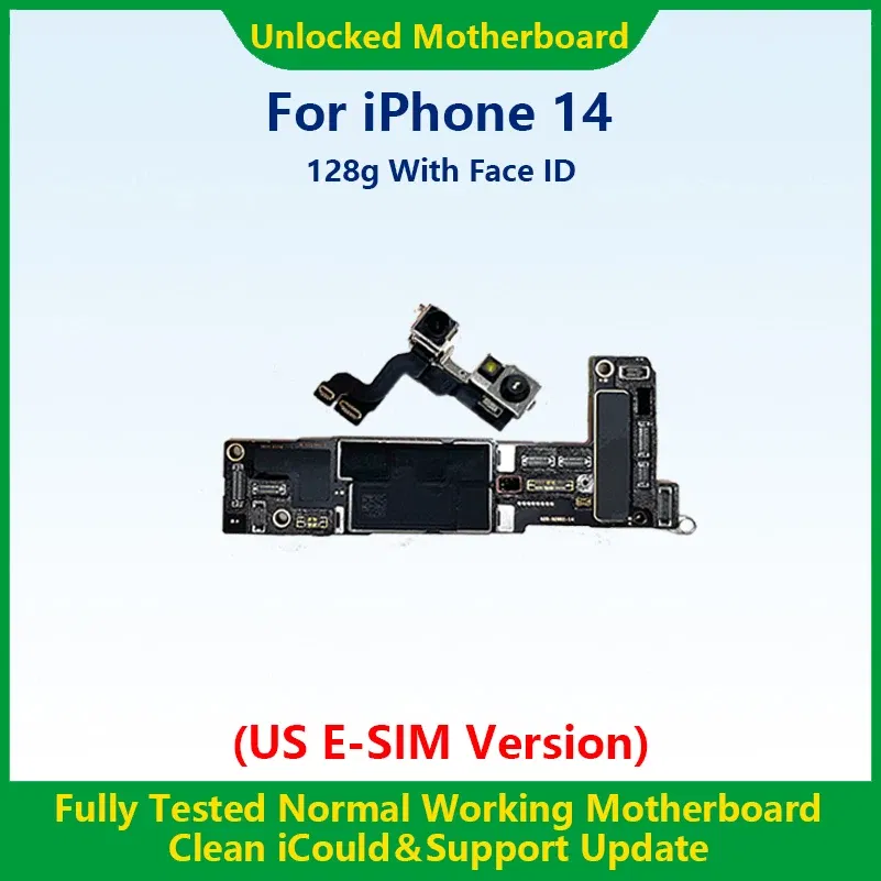 Color: Orange, Ships From: CHINA - Top 100%Working Fully Tested Mainboard For iPhone 14 Pro Max Unlocked Motherboard With Face ID Cleaned iCloud US E-SIM Version