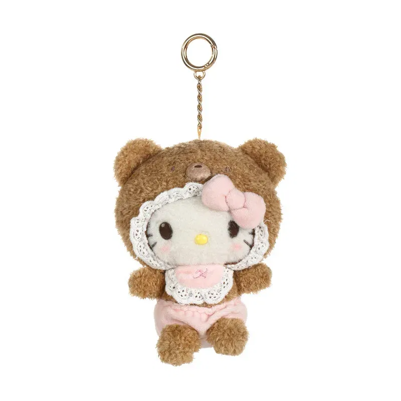 Color: Brown - Kawaii Sanrio Hello Kitty My Melody Cinnamoroll 15Cm Plush Doll Pendant Baby Series Keychain Bag Pendant 20Cm Doll Birthday Gift