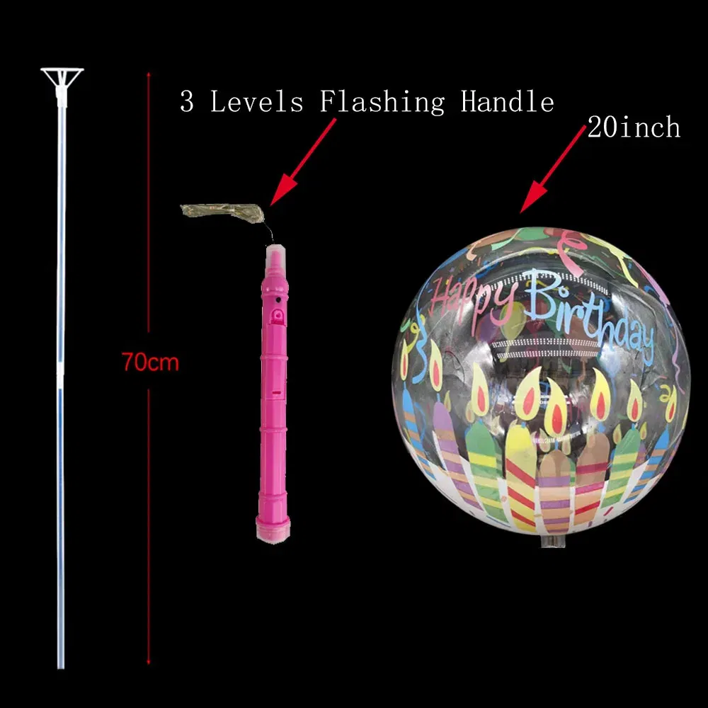 Color: Dark Khaki, Ballon Size: 10inch, Shape: Cow - 1/5/10/20/30pcs LED Light Up BoBo Balloons Colorful 3 Levels Flashing Handle 20 Inches Bubble Balloon 70cm Stick
