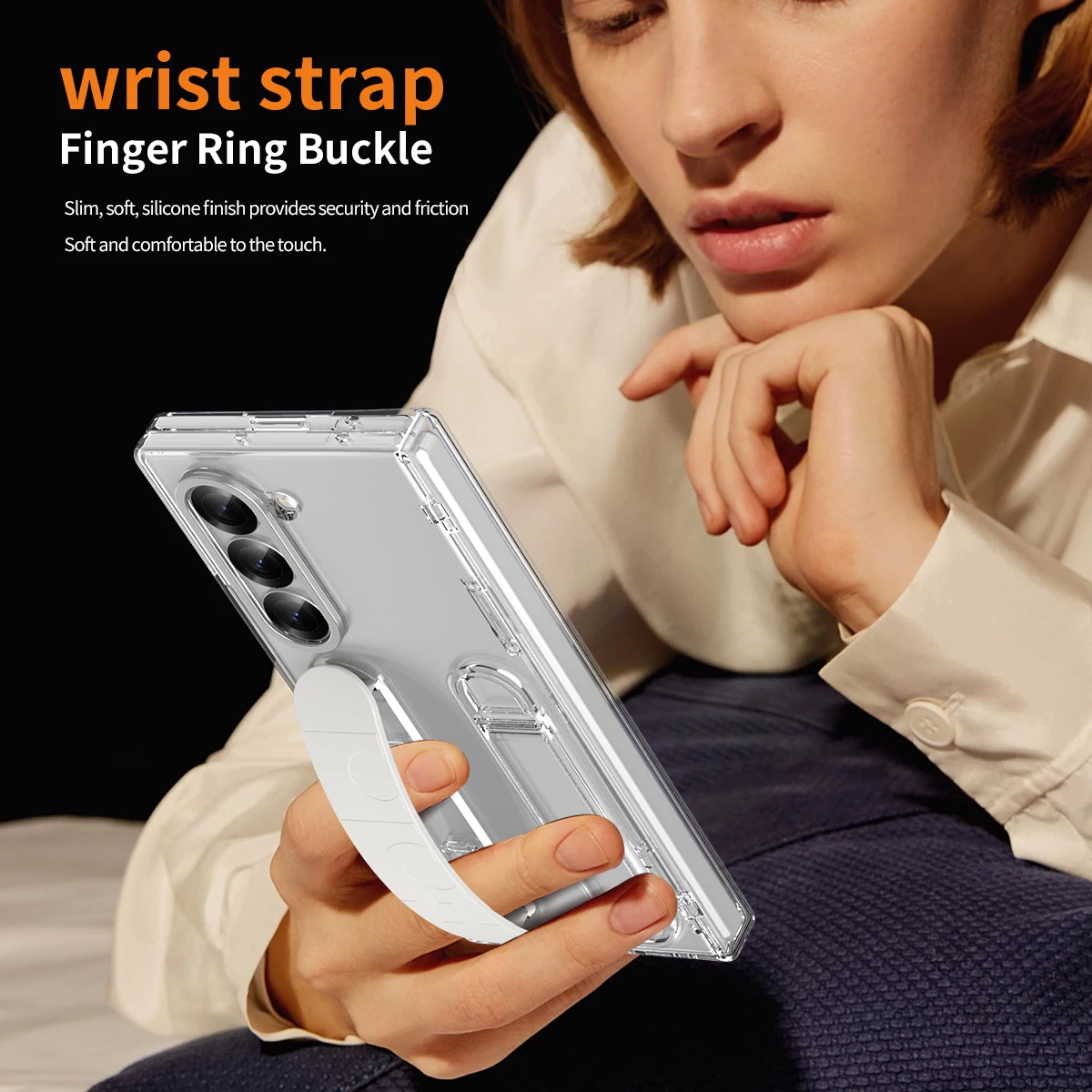 Color: Claret, Material: CANVAS - Touch Pen Case For Samsung Galaxy Z Fold 6 5 4 3 Skin Friendly Folding Hinge with Elastic Wrist Band Screen Tempered Film Cover