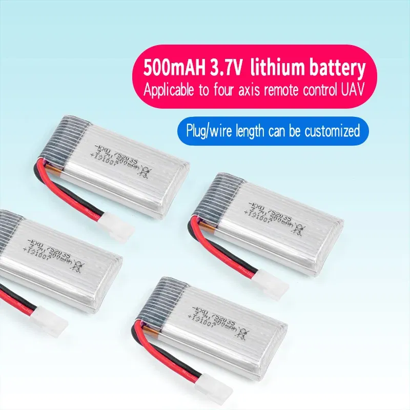 Color: WHITE - Suitable For Remote Control Aircraft 3.7V 500mAh 300mAh 250mAh 160mAh RC Aircraft Rechargeable Liion Battery