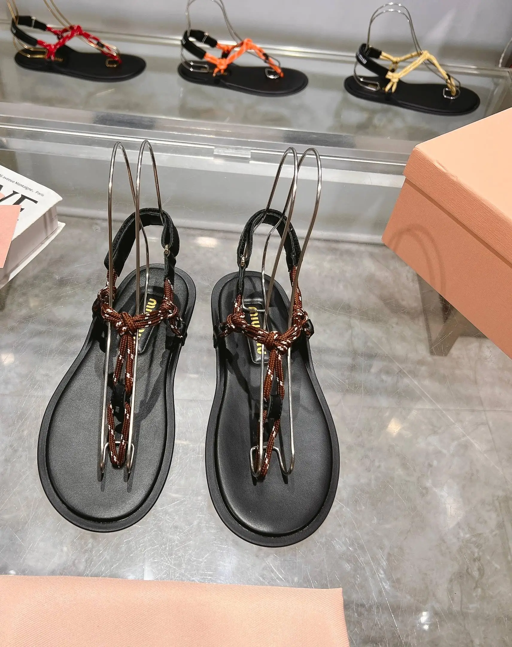Color: Dark Khaki, Shoe Size: 39 - 25 New Summer Products, Super Cost-effective, Summer Sandals and Flip-flops Are Versatile and Trendy, MIU Series Flip-flops
