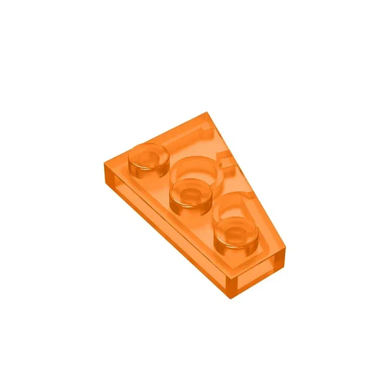 Color: DARK GRAY - Gobricks GDS-546 Wedge, Plate 3 x 2 Left  compatible with lego 43723 pieces of children's DIY Assemble Building Blocks