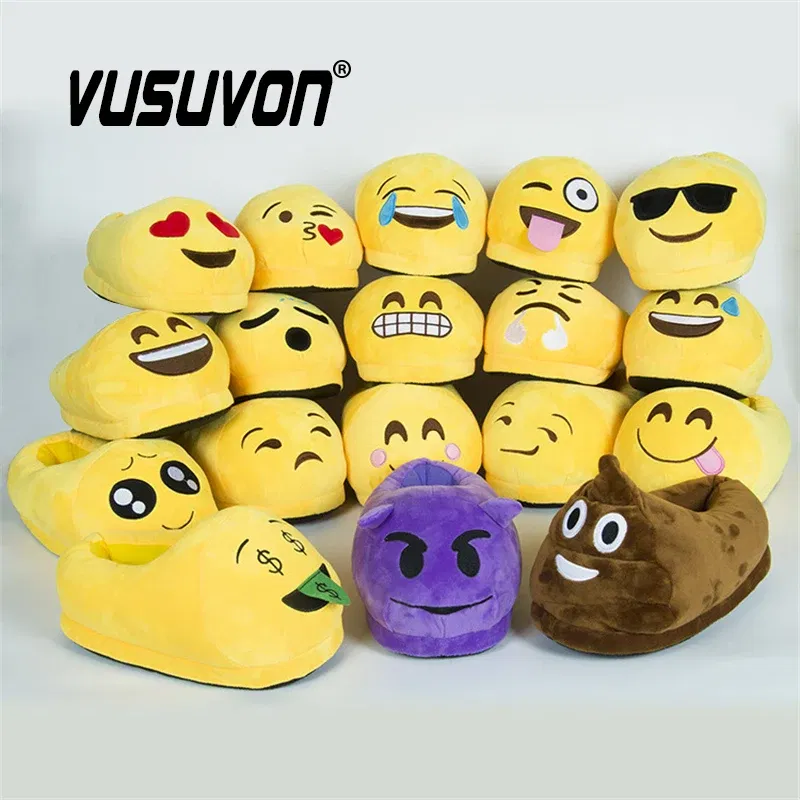Color: Red, Shoe Size: 41 - Indoor Slippers Warm Winter Home Fluffy New Fashion Men Women Bread Demon Soft Plush Shoes Unisex Cute Funny Christmas Gift