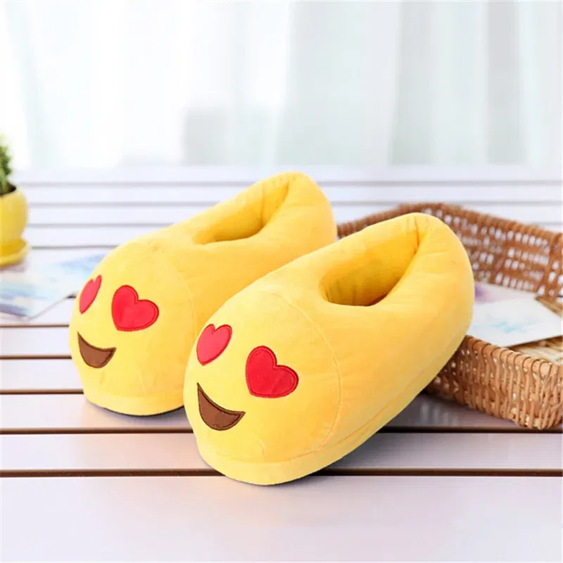 Color: Red, Shoe Size: 41 - Indoor Slippers Warm Winter Home Fluffy New Fashion Men Women Bread Demon Soft Plush Shoes Unisex Cute Funny Christmas Gift
