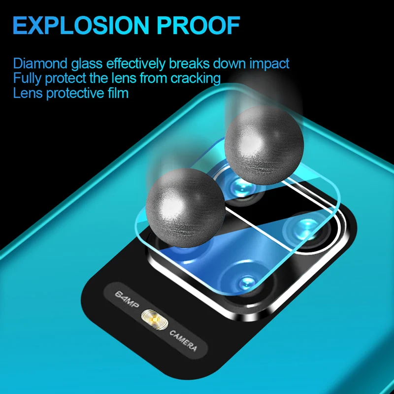 Color: Dark Blue, Bundle: Bundle1 - camera lens protective glass for xiaomi mi 10t poco x3 nfc m3 pro redmi note 10 9 pro 10s 9s 9a 9c 9d full screen protector film