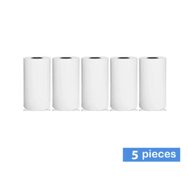 Color: Orange - Printer Paper Thermal Paper 58mm Mini Photo Rolls 57*25MM White Color Gift DIY Sticker Label Receipt Bill Self-adhesive Paper