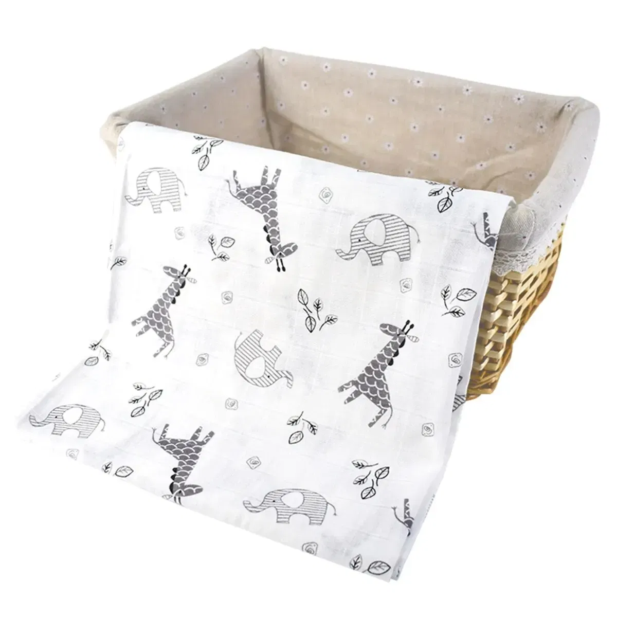 Color: Red - 1Pc Muslin 100% Cotton Baby Swaddles Soft Newborn Wrap INS Style Infant Blankets 120*110CM