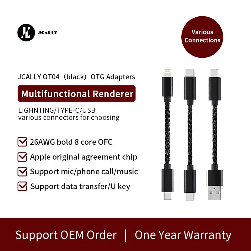 Color: BROWN - JCALLY OT4 OTG multi-function adapter cable Light-ning TPYE-C USB  interface wire control for UP5 M3X UA2 ATOM LINK2 UA5 BEAM3S