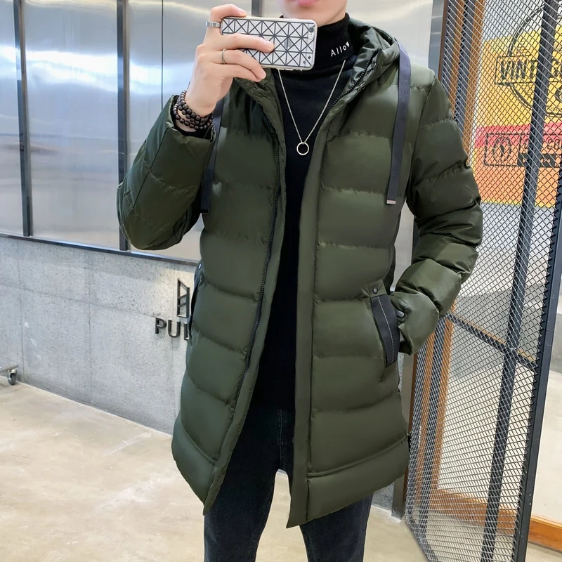 Color: black, Size: 5XL - 7xl Plus Size Padded Parkas Men Thick Warm Coats Solid Warm Cotton Long Coats Windbreaker Winter Outerwear 6xl Thermal Jacket