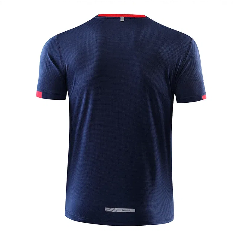 Color: black, Size: M, Ships From: CN - Men's t-shirt quick-drying sports top, custom logo running T-shirt, trainer fitness shirt