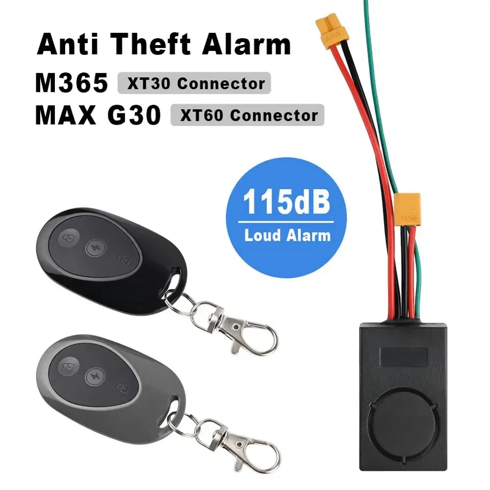 Color: Light Grey - Electric Bike Anti Theft System One Touch Start Electric Bike Alarm Anti Theft Device Compatible For  M365/ Nunbo MAX G30