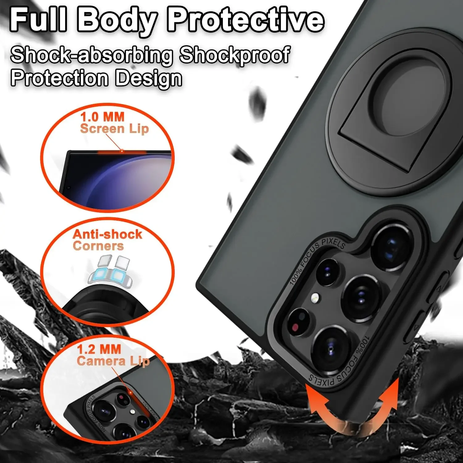 Material: EVA, Color: Blue - Luxury Magsafe Wireless Charging Case for Samsung S24 S23 S22 Ultra Plus Case Skin Feel Magnetic Shockproof S23 FE Cover