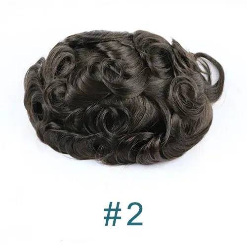 Toupee Color: 30R#, Toupee Density: 130%, Length: 6 inches, Toupee Size: 6x9, Toupee Design: free - 20MM Curly Brown Black Super Durable Mono Lace&Pu Mens Toupee Wig Human Hair 15mm Capillary Prosthesi Weave Replacement For Male