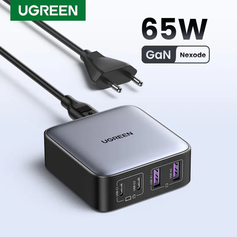 Plug Type: IT, Ships From: CHINA - UGREEN 100W 65W GaN Charger Desktop Laptop Fast Charger 4 in 1 Adapter For iPhone 15 14 13 Pro Max Phone Charger Xiaomi Samsung