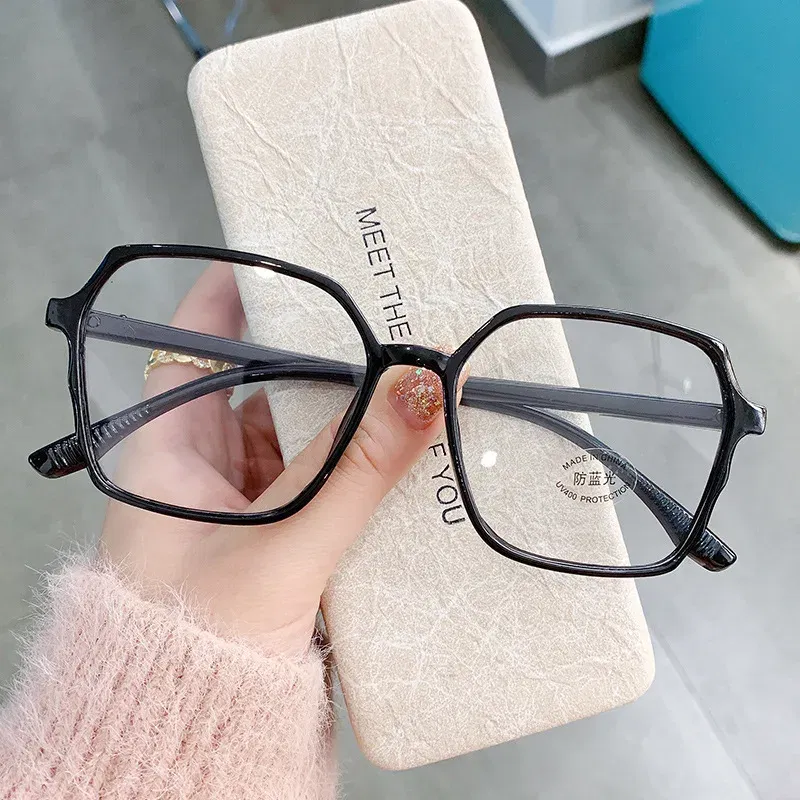 Frame Color: WHITE, Ships From: CN - Transparent Computer Glasses Frame Women Men Anti Blue Light polygon Eyewear Blocking Glasses Optical Spectacle Eyeglass