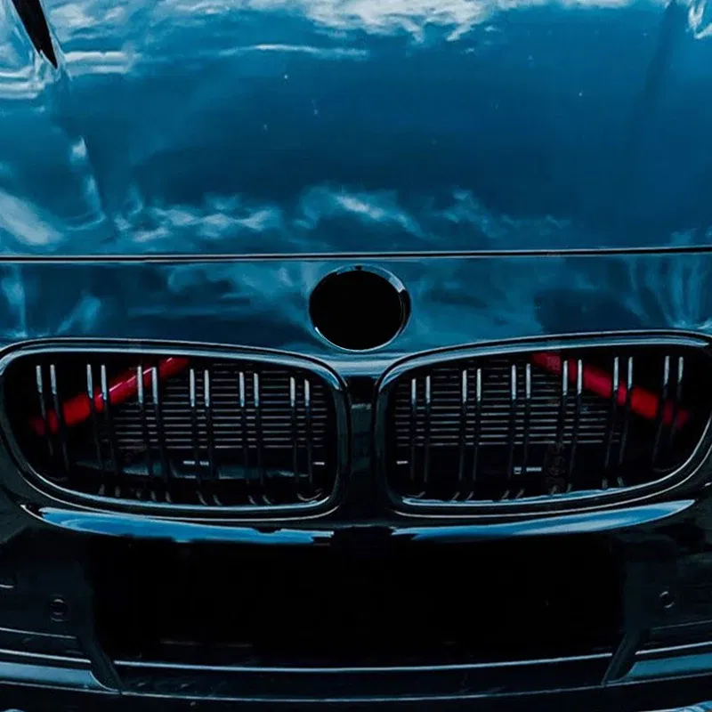 Color Name: Red - For BMW 5 6 7 Series F10 F11 F12 F13 F18 F01 F02 F03 F04 F06 F07 X1 F48 X2 F39 Car Front Grille Trim Strips Cover Accessories