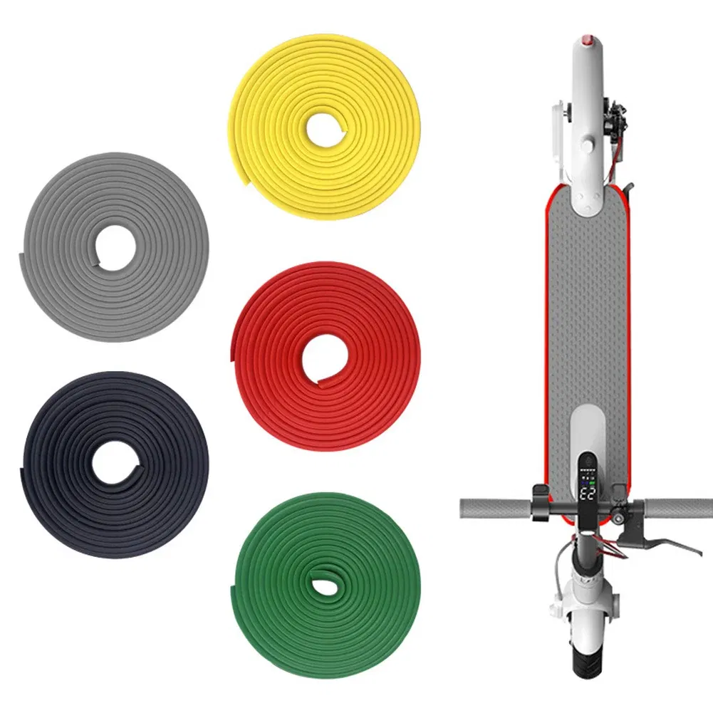 Color: WHITE, Ships From: CHINA - 2M Electric Scooter Silica Gel Protective Strips For Xiaomi M365 Kickscooter Body Bumper Sticker Tape Accessories