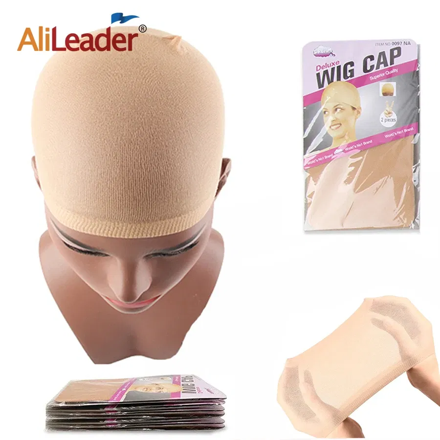 Color: Multi-Color - 1/2/3Packs Wig Cap Stocking Stretch Stocking Wig Caps For Making Wigs Caps Hairnets Stretch Elastic Wig Weaving Cap Brown Black