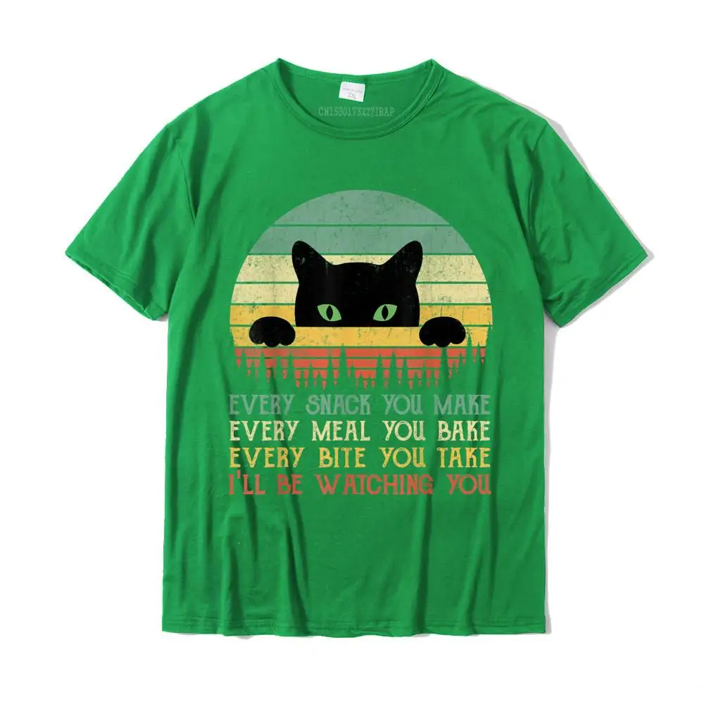 Color: green, Size: XL - Every Snack You Make Cat Funny Cat Mom Cat Mama Cat Dad T-Shirt Cotton T Shirts For Men Custom T Shirt Rife Printed