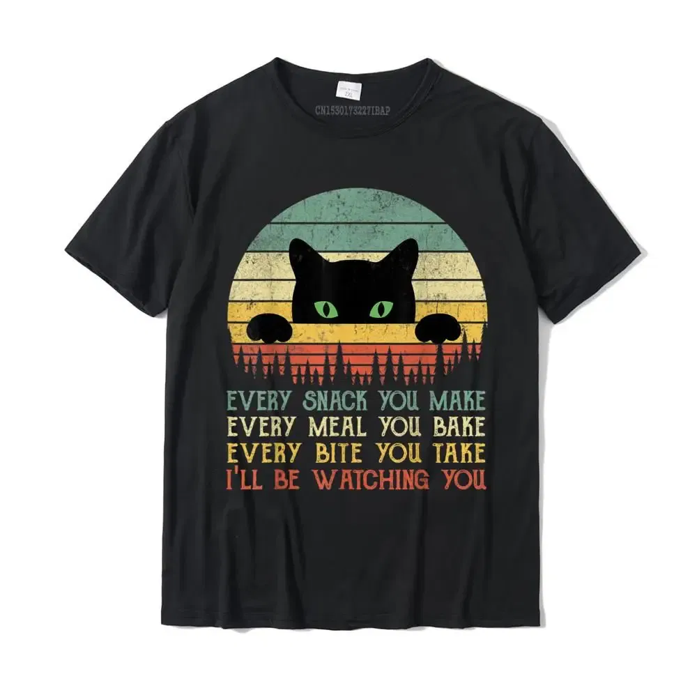 Color: green, Size: XL - Every Snack You Make Cat Funny Cat Mom Cat Mama Cat Dad T-Shirt Cotton T Shirts For Men Custom T Shirt Rife Printed