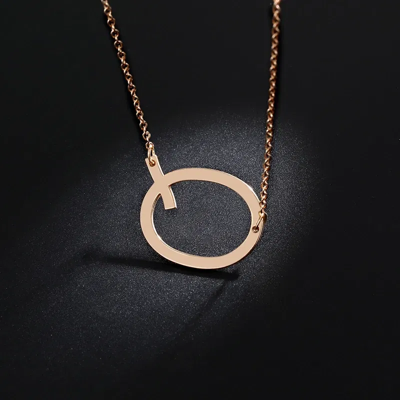 Metal Color: Blue - Fashion Metal Necklace Golden Letter Bohemia Simple DIY Romantic Retro Woman's Necklace For Winter Jewelry Gift Free Shipping
