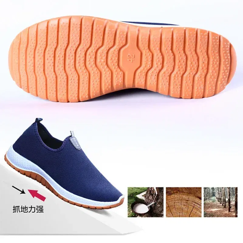 Color: Blue, Shoe Size: 40 - 2022 Leisure Sports Cloth Shoes Men's Mesh Breathable Soft Sole Running Shoes