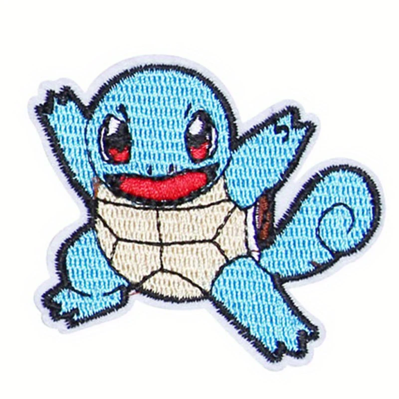 Color: DULL - Anime Game Cute Duck Patch for Clothing Cartoon Animals Badges Iron On Patches Sewing Fabric Patch Stripes Diy Patch Sticker