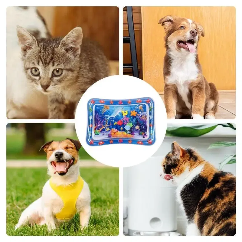 Color: Blue, Ships From: CHINA - Thickened Water Sensory Mat Interactive And Engaging Experience For Pets And Kids Coolling Sensor Water Playmat Cat Dog Supplies