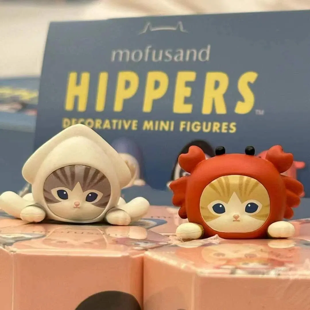 Color: Red - Kawaii Sonny Angel Mofusand Hippers Series Blind Box Action Figure Cute Doll Mystery Box Mobile Phone Car Decor Christmas Gift