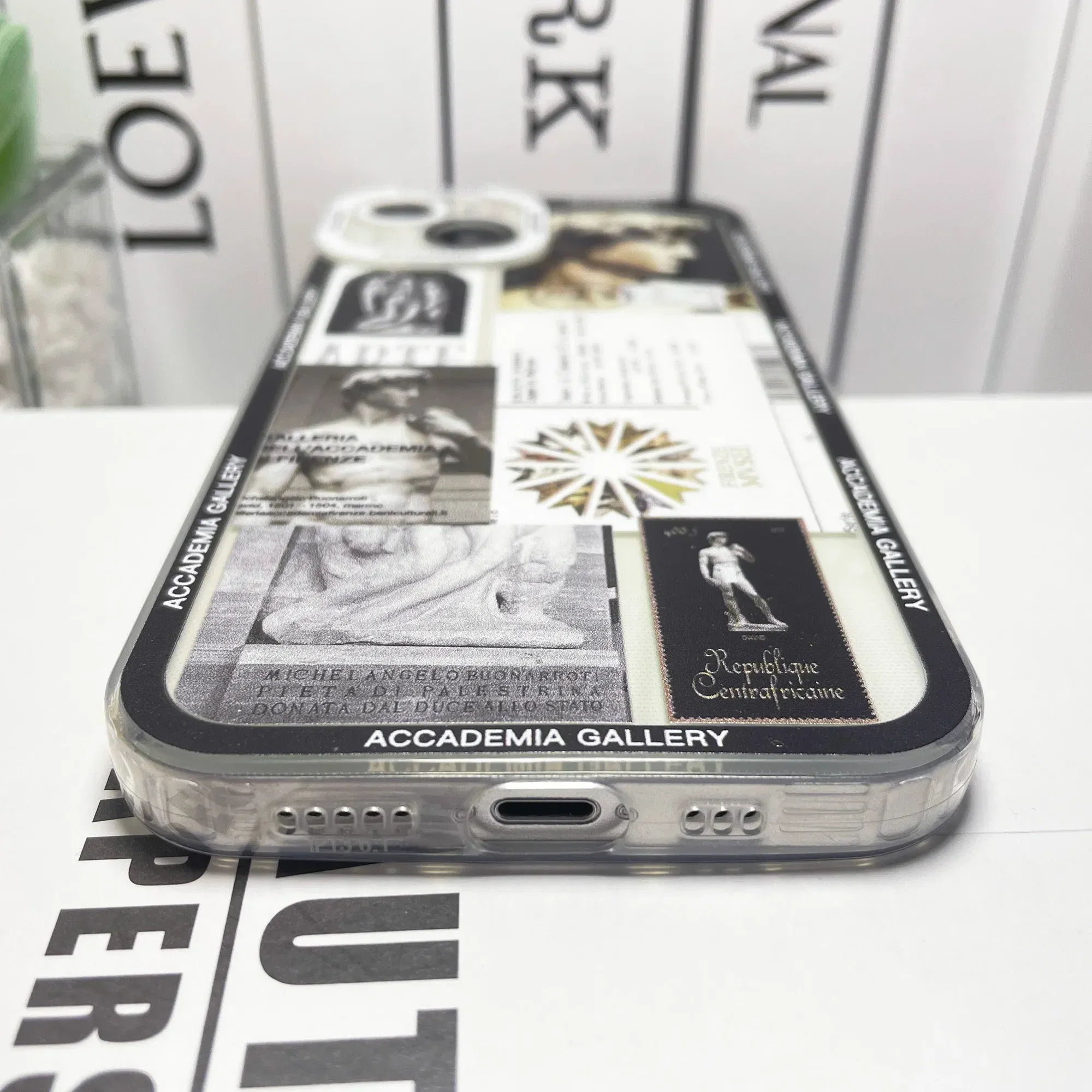 Color: Blue, Material: CANVAS - Van Gogh David Museum Tickets Stickers Collage Art Phone Case For iPhone 14 13 12 11 Pro Max Mini XS X XR SE 7 8 Plus Soft Cover
