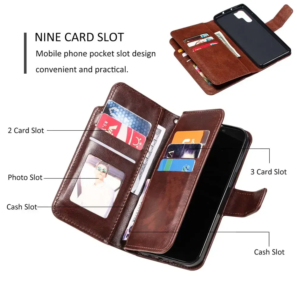 Color: Blue, Material: Other - Flip Leather Case for Redmi Note 13 12 11 Pro 13C 9 9A 9C Wallet Card Cover For Xiaomi 13T 11T Poco X5 C65 M6 X4 Pro